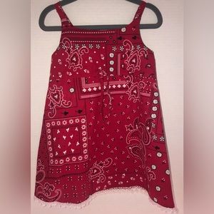 Little Lindsey red bandana print sun dress